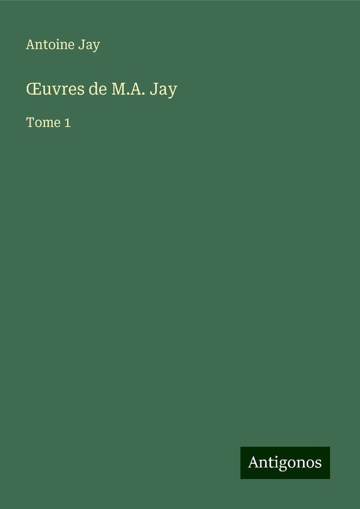 ¿uvres de M.A. Jay