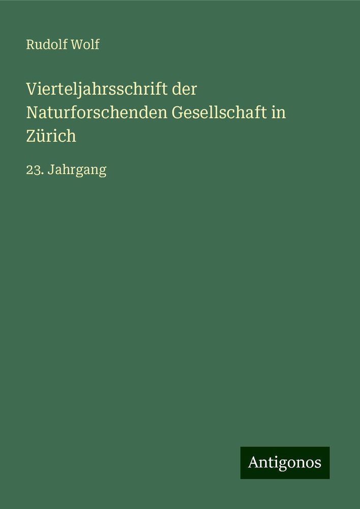 Vierteljahrsschrift der Naturforschenden Gesellschaft in Zürich