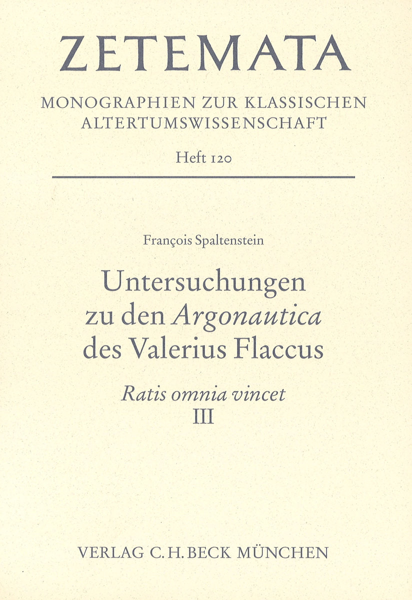 Untersuchungen zu den Argonautica des Valerius Flaccus