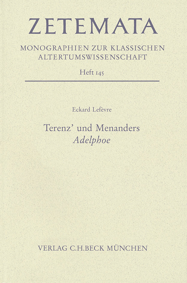 Terenz' und Menanders Adelphoe