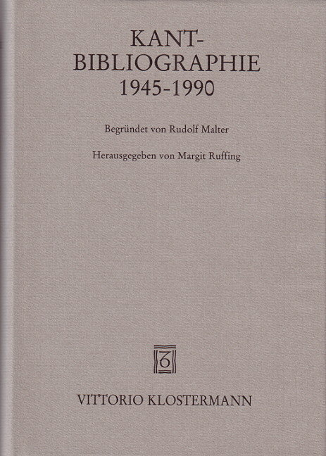 Kant-Bibliographie 1945-1990