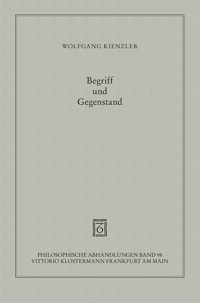 Begriff und Gegenstand