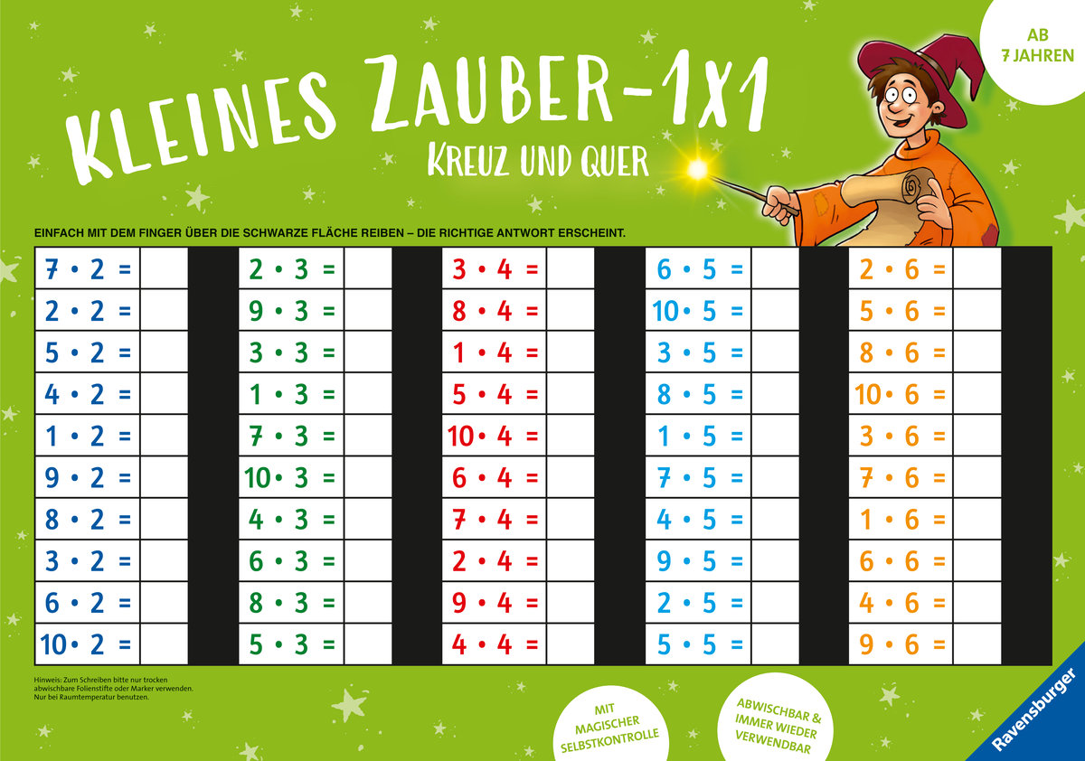 Zaubertafel: Kleines Zauber-1x1: Kreuz und quer