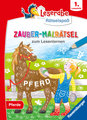 Ravensburger Leserabe Zauber-Malrätsel zum Lesenlernen: Pferde (1. Lesestufe), Zauberpapier-Malbuch, Rätsel, Lesen lernen Vorschule, Rätselbuch ab 6 Jahre