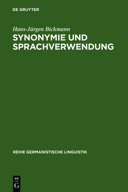 Synonymie und Sprachverwendung