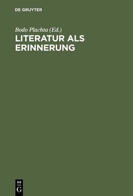 Literatur als Erinnerung