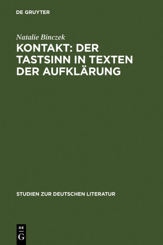 Kontakt: Der Tastsinn in Texten der Aufklärung