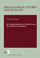 Die Todesproblematik in Goethes Roman 'Die Wahlverwandtschaften'