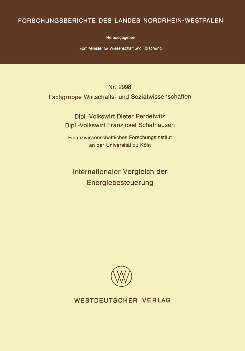 Internationaler Vergleich der Energiebesteuerung