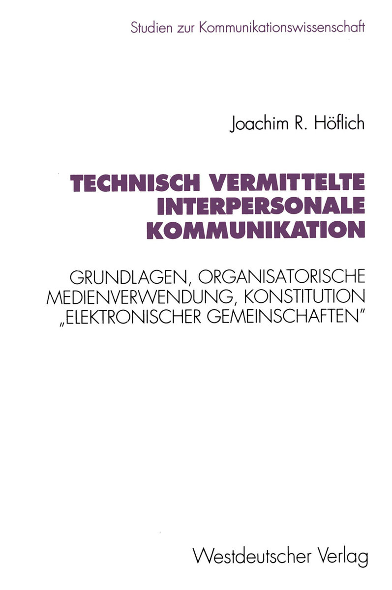 Technisch vermittelte interpersonale Kommunikation