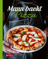 Mann backt Pizza