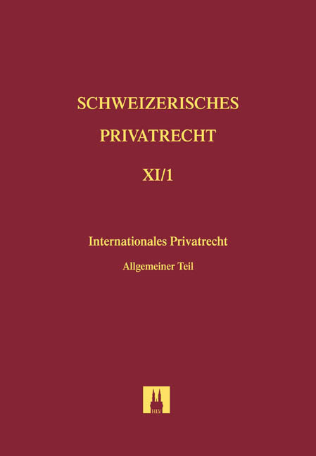 Bd. XI/1: Internationales Privatrecht