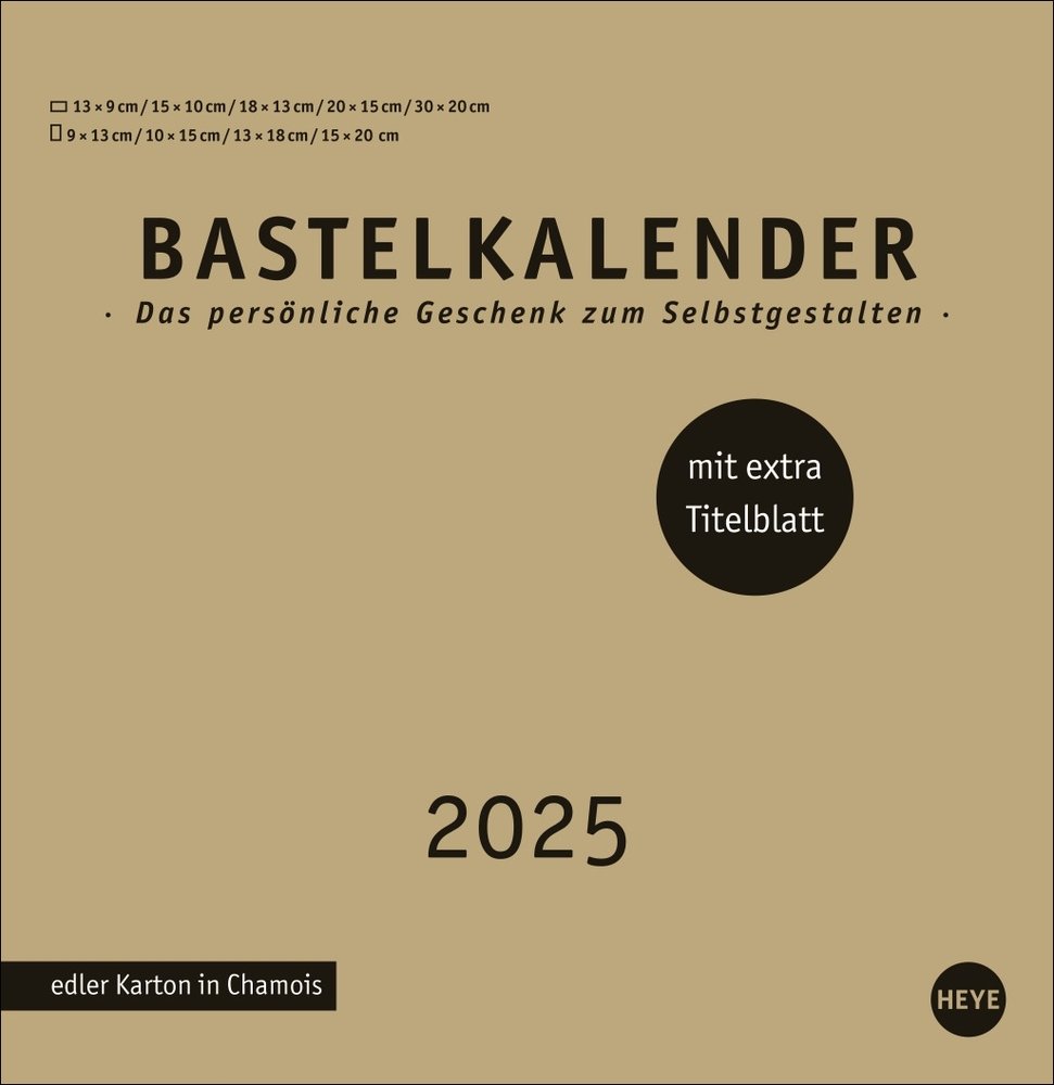 Premium-Bastelkalender gold groß 2025