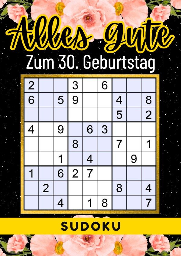 30 Geburtstag Geschenk | Alles Gute zum 30. Geburtstag - Sudoku