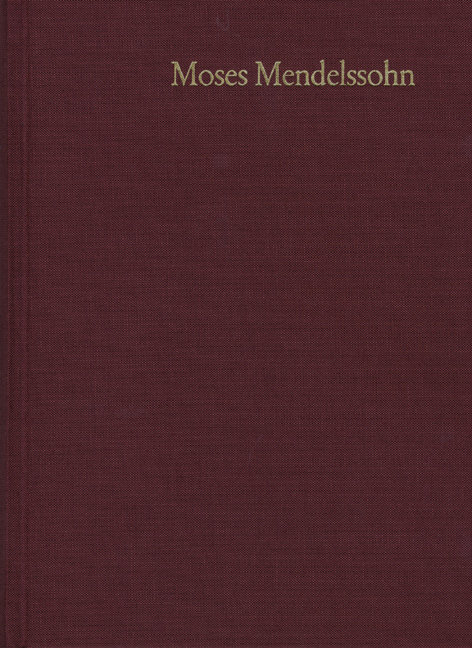 Moses Mendelssohn: Gesammelte Schriften. Jubiläumsausgabe / Band 4: Rezensionsartikel in  Bibliothek der schönen Wissenschaften und der freyen Künste  (1756-1759)