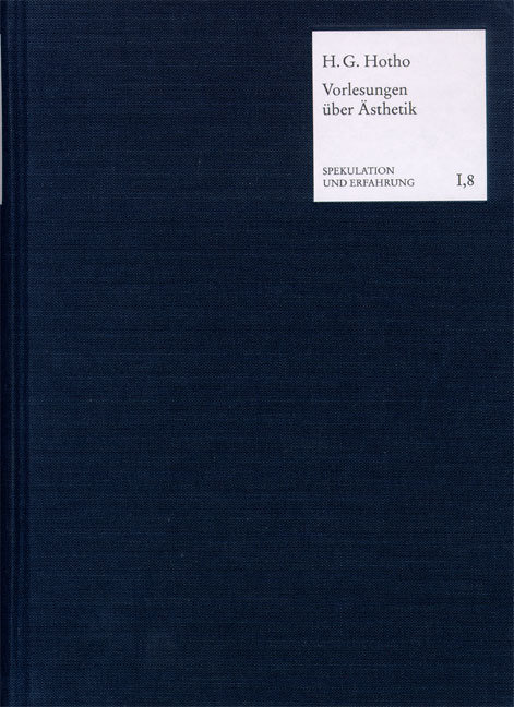 Vorlesungen über Ästhetik oder Philosophie des Schönen und der Kunst (1833)