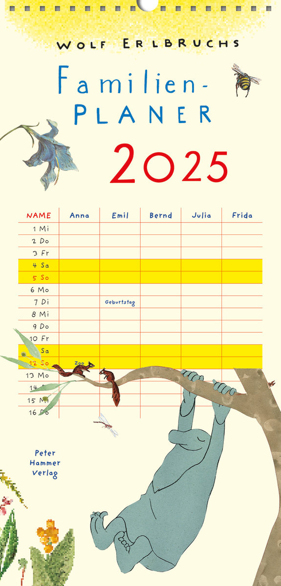 Wolf Erlbruchs Familienplaner 2025