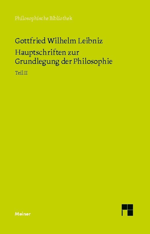 Hauptschriften zur Grundlegung der Philosophie Teil II