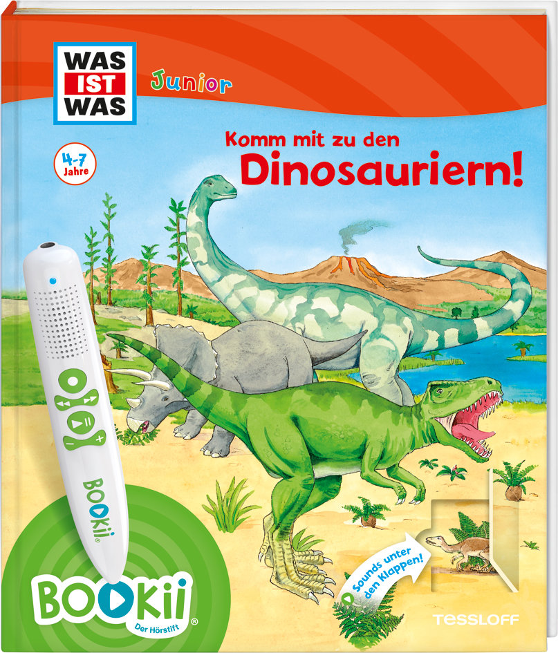 BOOKii® WAS IST WAS Junior Komm mit zu den Dinosauriern!