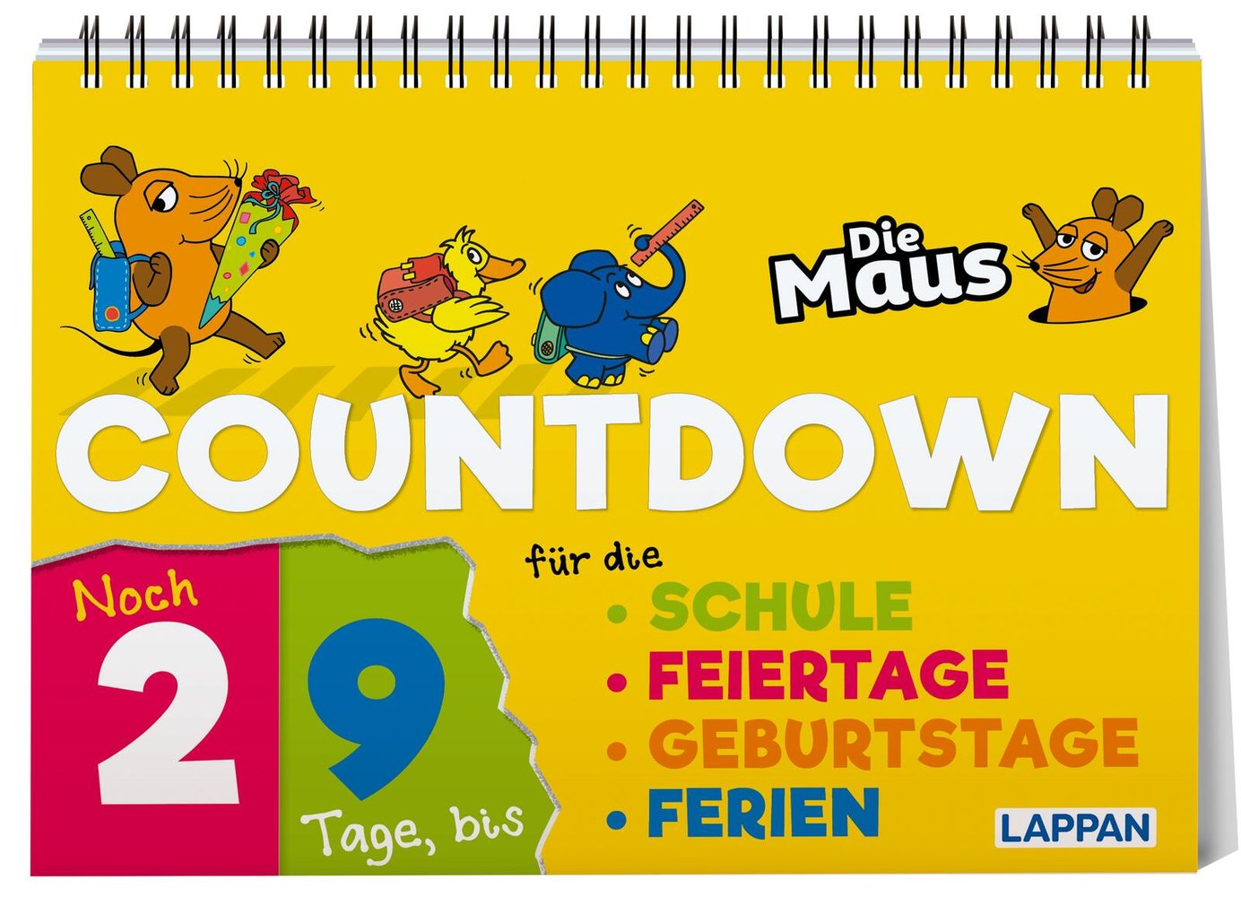 Countdown für die Schule mit der Maus