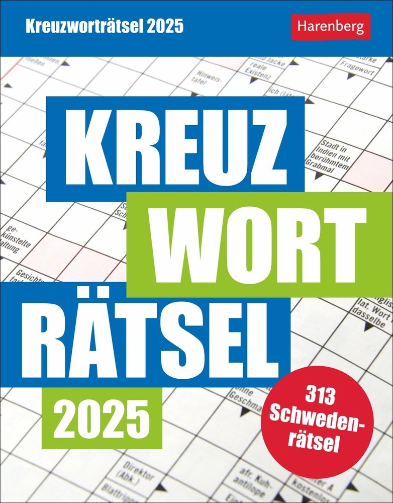 Kreuzworträtsel Tagesabreißkalender 2025