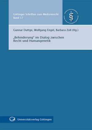 'Behinderung' im Dialog zwischen Recht und Humangenetik