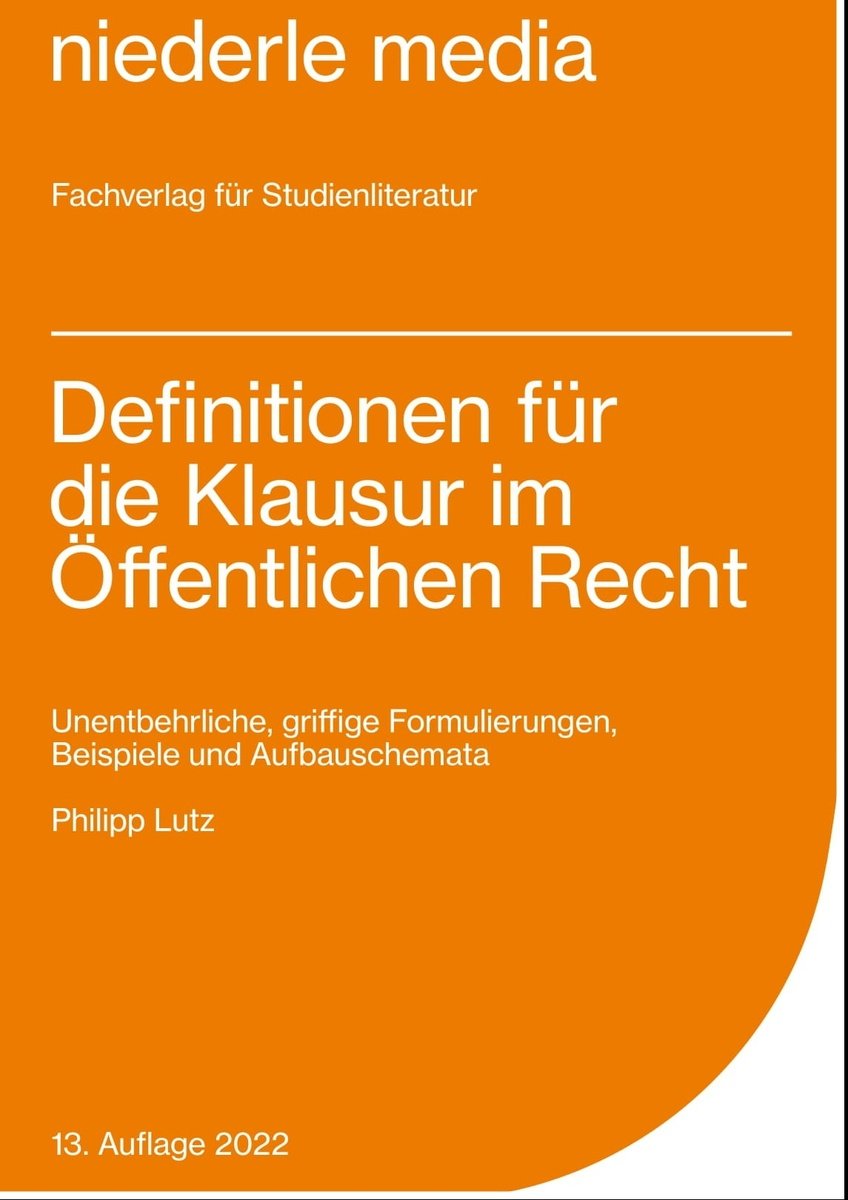 Definitionen für die Klausur im Öffentlichen Recht - 2022