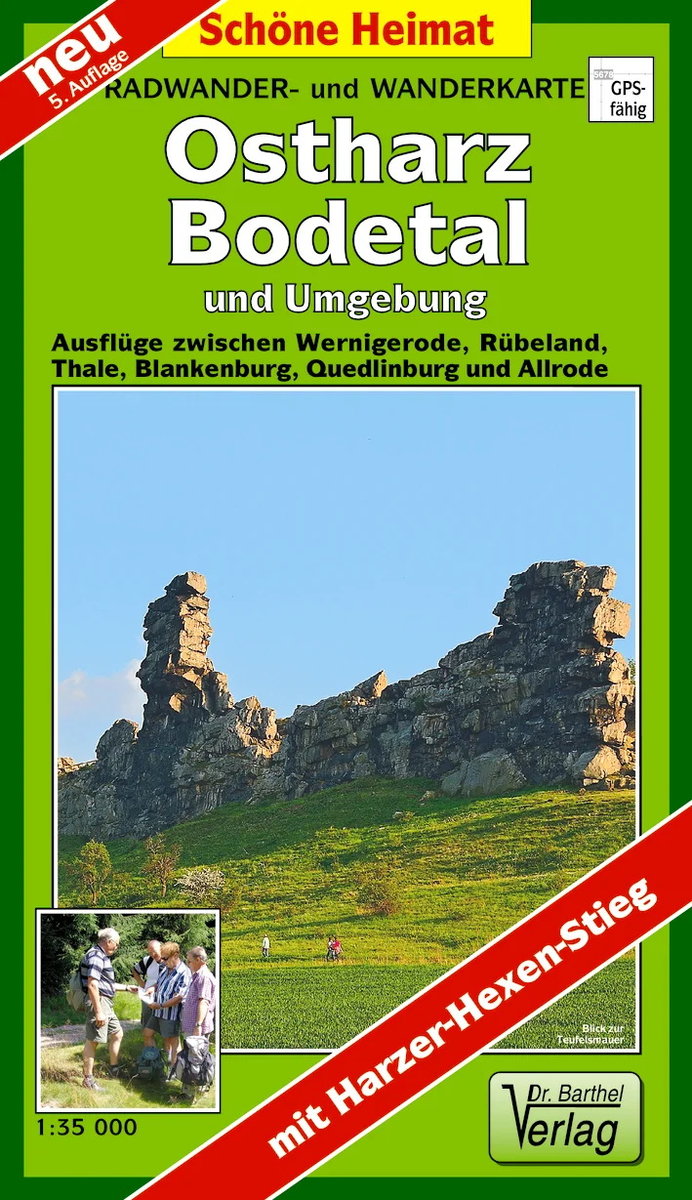 Radwander- und Wanderkarte Ostharz, Bodetal und Umgebung