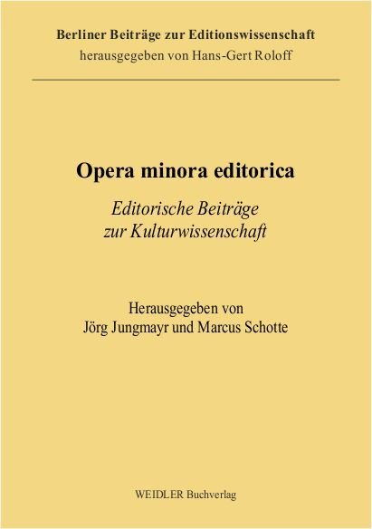 Opera minora editorica