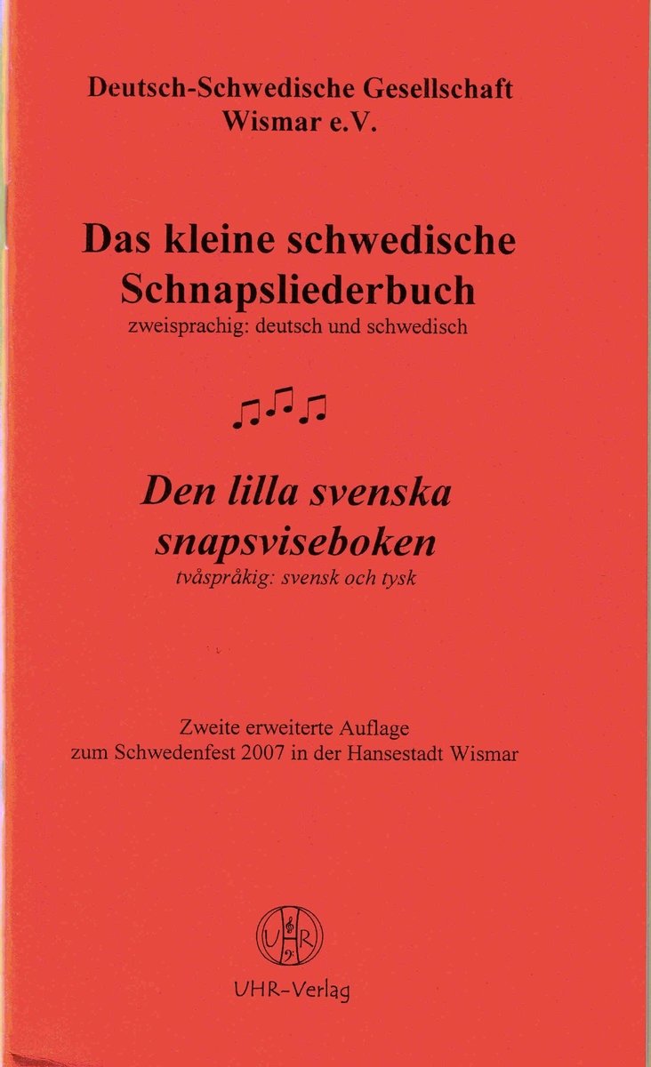 Das kleine schwedische Schnapsliederbuch - Den lilla svenska snapsviseboken