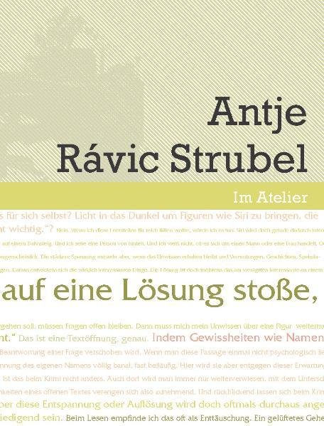 Im Atelier. Beiträge zur Poetik der Gegenwartsliteratur 07/08 / Wenn ich auf eine Lösung stoße, ist der Text zu Ende