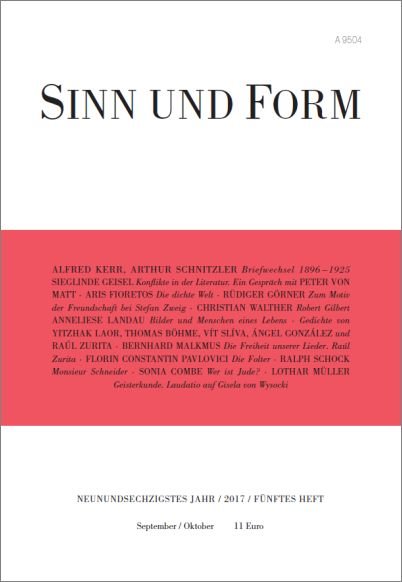 Sinn und Form 5/2017