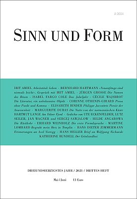 Sinn und Form 3/2021