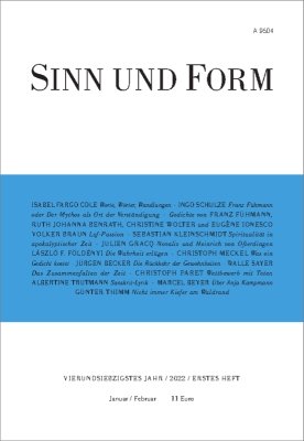 Sinn und Form 1/2022