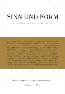 Sinn und Form 4/2024