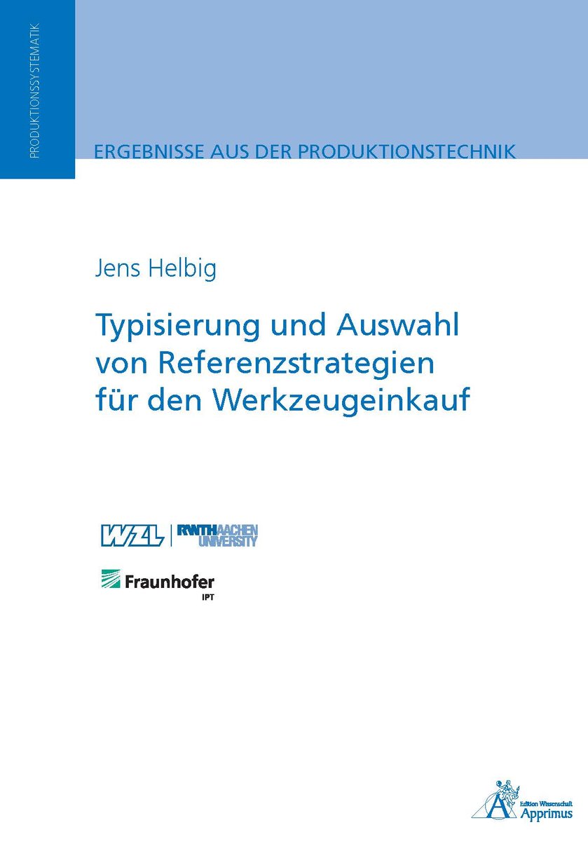 Typisierung und Auswahl von Referenzstrategien für den Werkzeugeinkauf