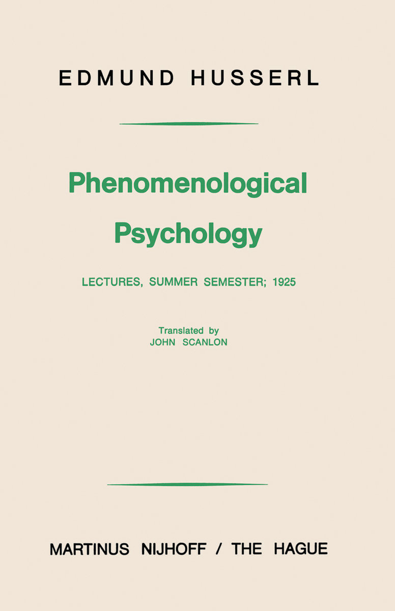 Phenomenological Psychology