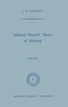 Edmund Husserl´s Theory of Meaning