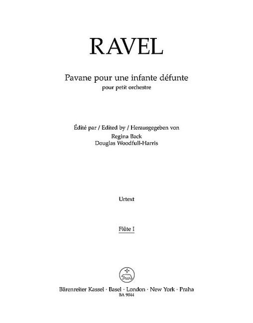 Pavane pour une infante défunte für kleines Orchester