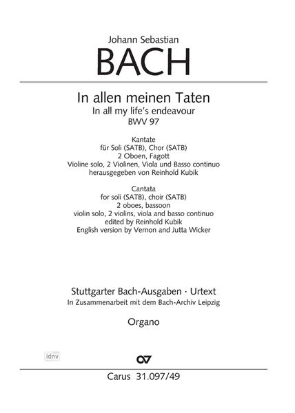 In allen meinen Taten B-Dur BWV 97 (1734)