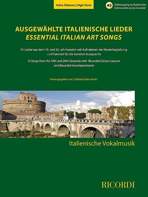 Ausgewählte italienische Lieder (+Online Audio) für hohe Stimme und Klavier -