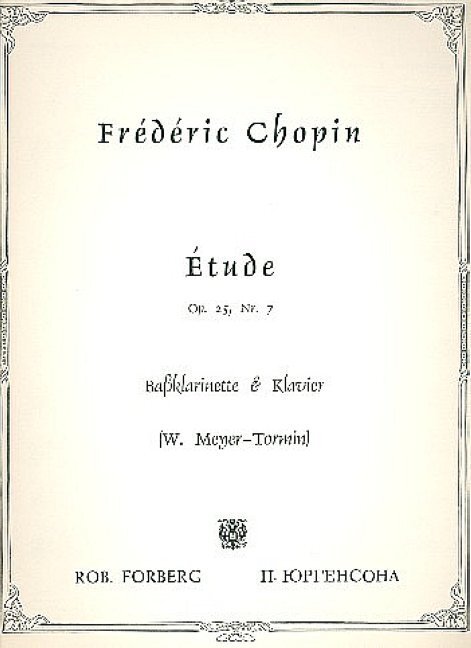 Etüde op.25,7 für Bassklarinette und Klavier